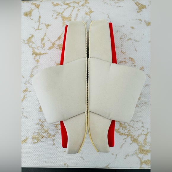 ADIDAS Y-3 YOHJI YAMAMOTO Slide Bliss Cream and Red Men’s Sandals - Picture 6 of 10